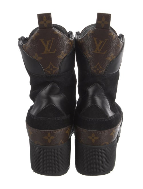 Louis Vuitton LV Monogram Suede Combat Boots