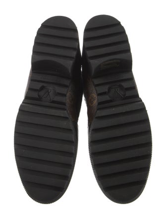 Louis Vuitton LV Monogram Suede Combat Boots