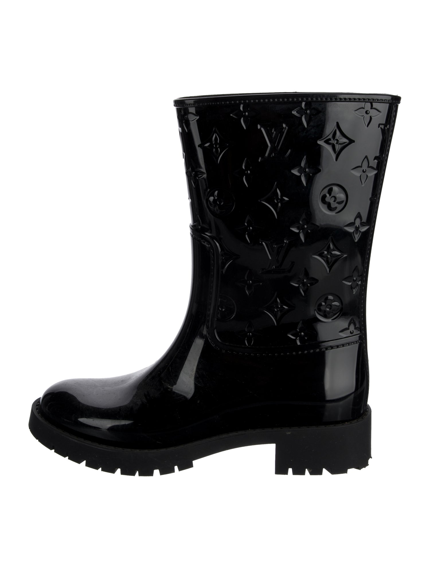 Louis Vuitton Monogram Pattern Rubber Rain Boots