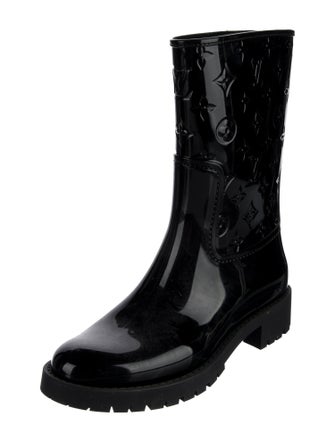 Louis Vuitton Monogram Pattern Rubber Rain Boots