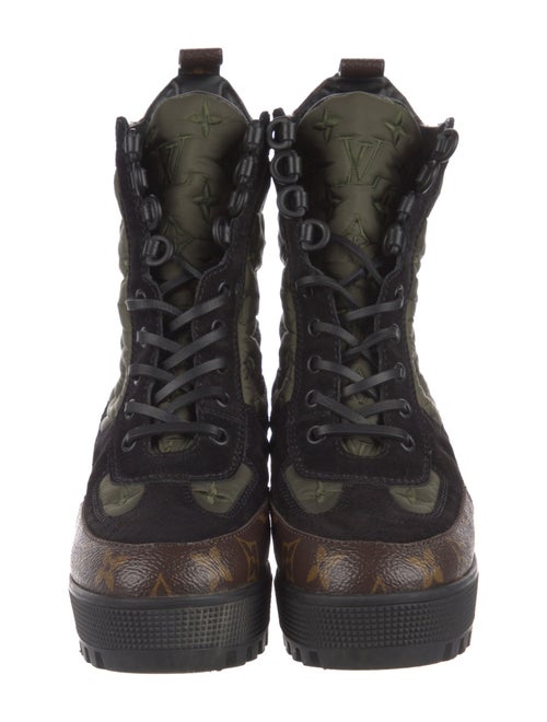 Louis Vuitton LV Monogram Leather Combat Boots