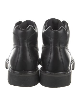 Louis Vuitton Damier Graphite Pattern Leather Lace-Up Boots