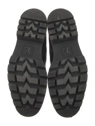 Louis Vuitton Damier Graphite Pattern Leather Lace-Up Boots