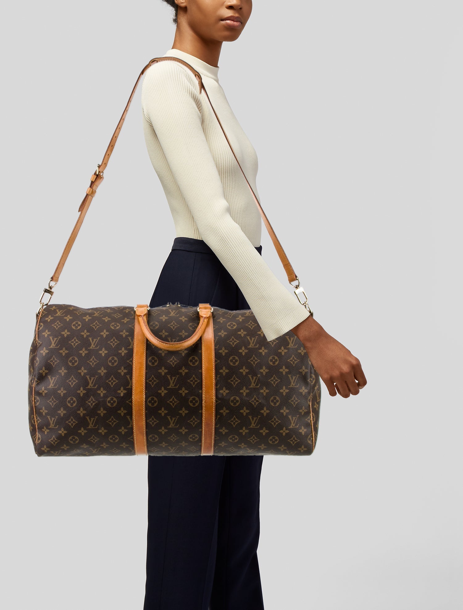 Louis Vuitton LV Monogram Keepall Bandouliere 55 Vintage