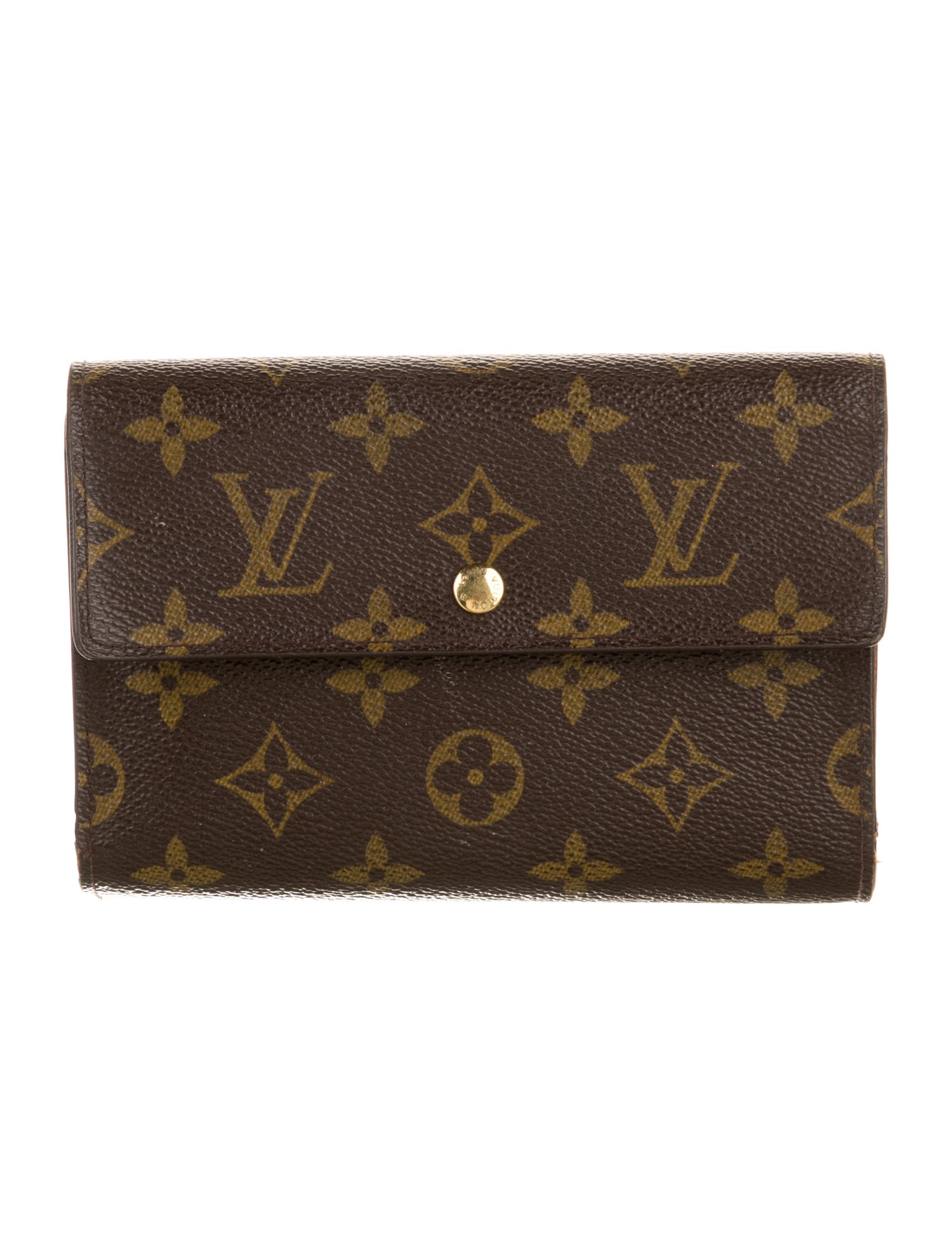 Louis Vuitton LV Monogram Coated Canvas Porte-Trésor Étui Papier Wallet