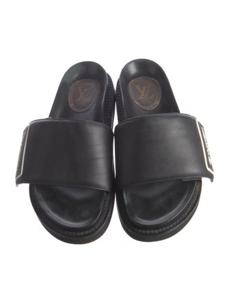 Louis Vuitton LV Monogram Leather Slides