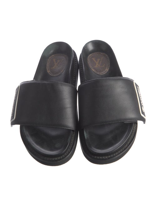 Louis Vuitton LV Monogram Leather Slides