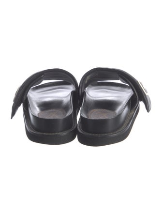 Louis Vuitton LV Monogram Leather Slides