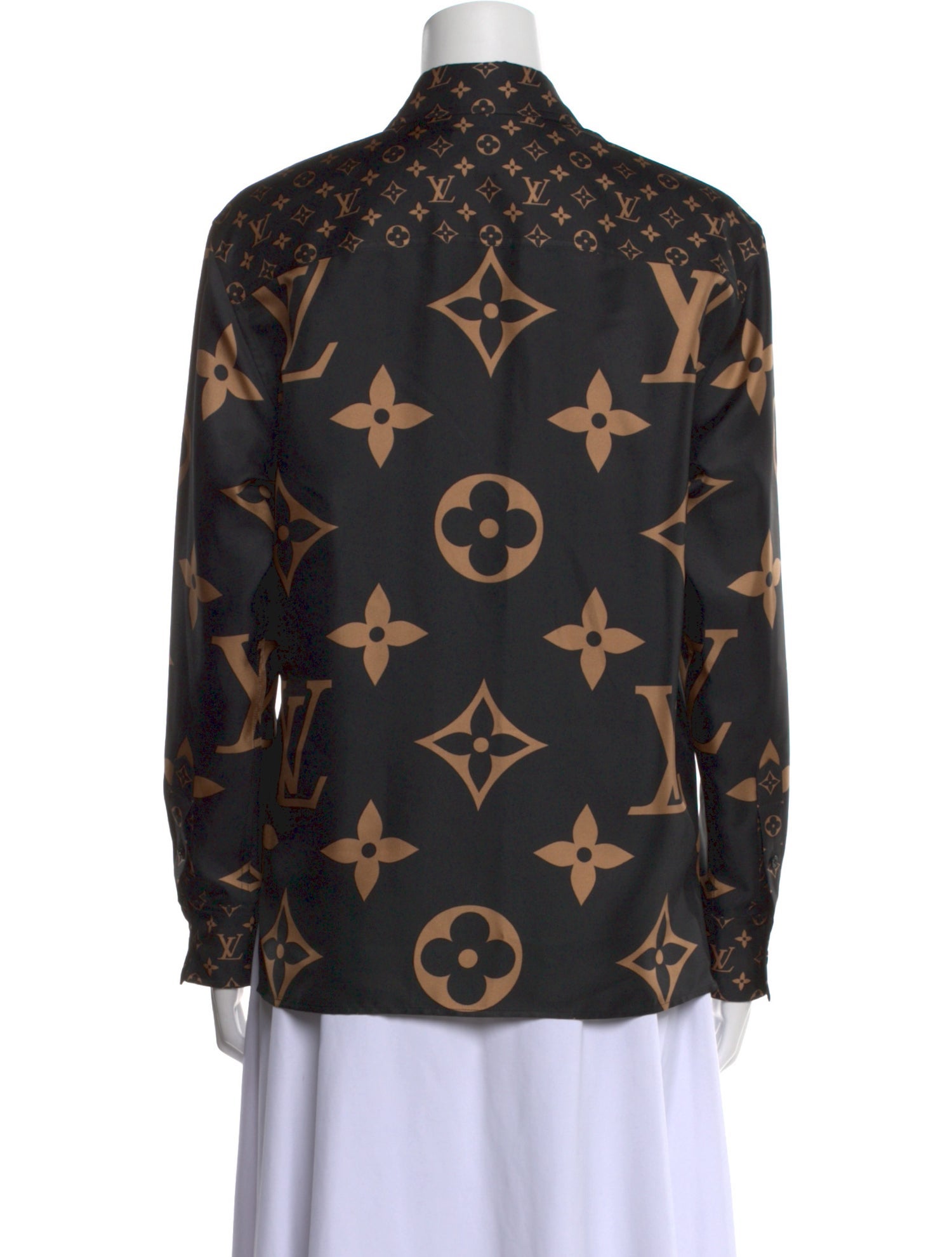 Louis Vuitton Silk Printed Button-Up Top