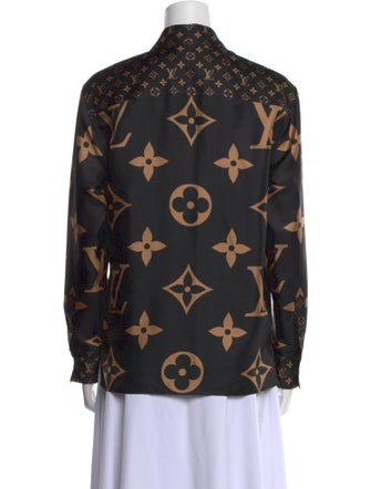 Louis Vuitton Silk Printed Button-Up Top