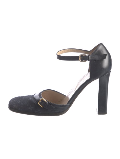 Louis Vuitton Monogram Mini Lin Pattern Canvas D'Orsay Pumps