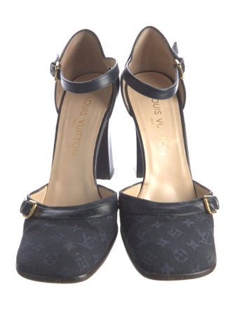 Louis Vuitton Monogram Mini Lin Pattern Canvas D'Orsay Pumps