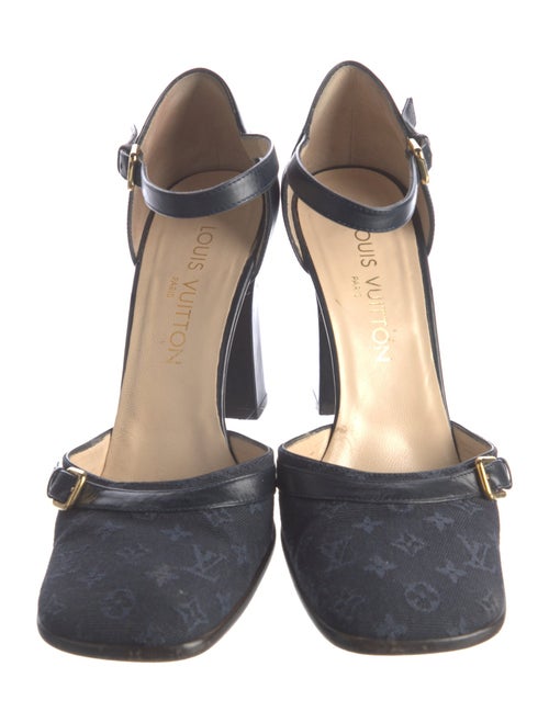 Louis Vuitton Monogram Mini Lin Pattern Canvas D'Orsay Pumps
