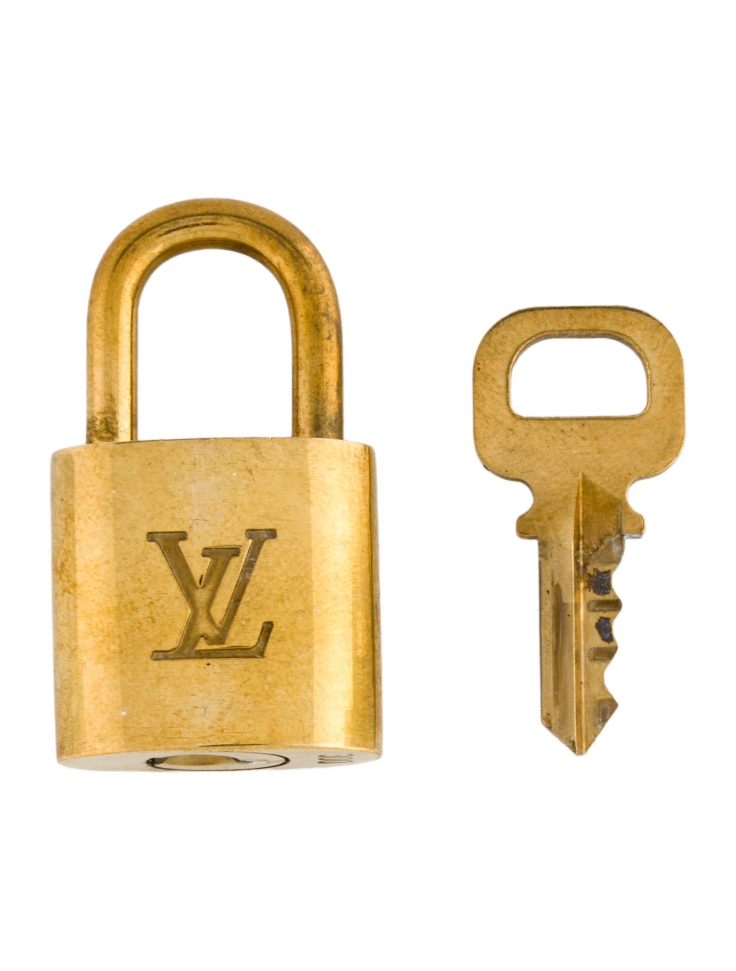 Louis Vuitton Brass Lock & Key Set