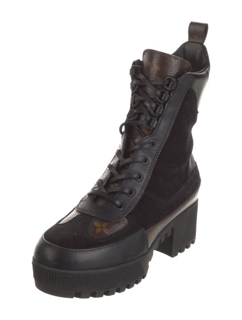 Louis Vuitton LV Monogram Suede Combat Boots