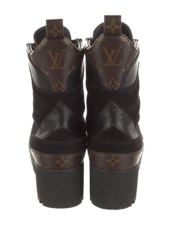 Louis Vuitton LV Monogram Suede Combat Boots