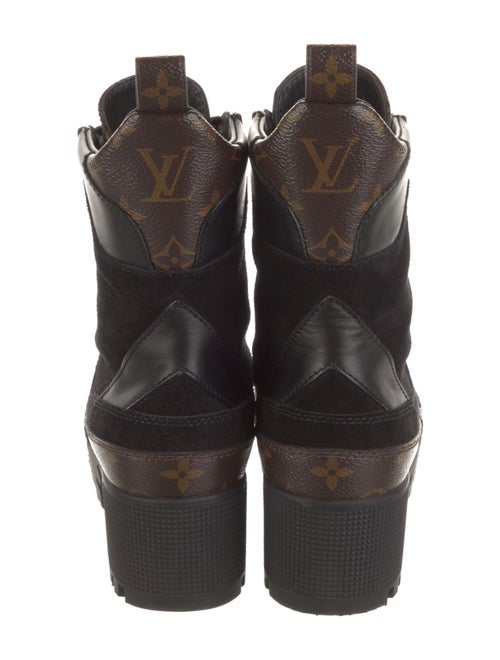 Louis Vuitton LV Monogram Suede Combat Boots
