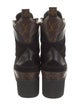 Louis Vuitton LV Monogram Suede Combat Boots