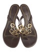 Louis Vuitton Monogram Pattern Leather Flip Flops