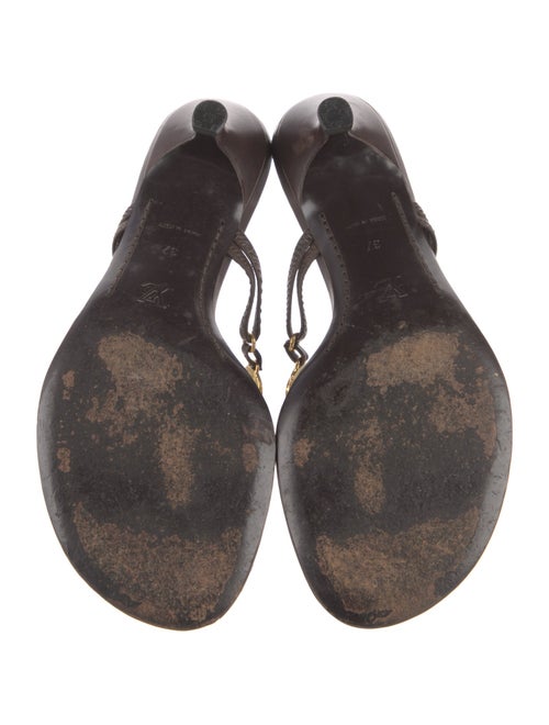 Louis Vuitton Monogram Pattern Leather Flip Flops