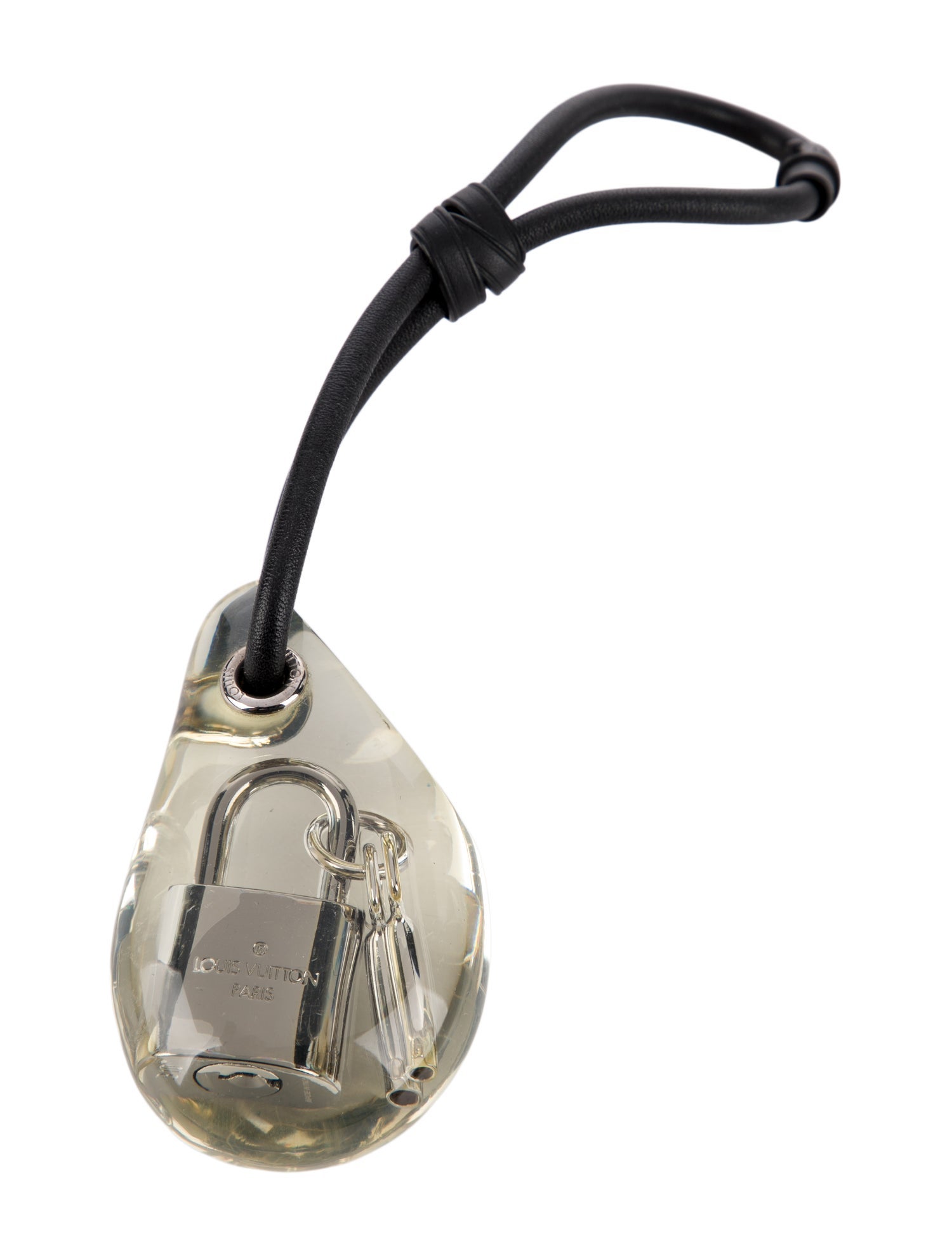 Louis Vuitton Resin Encased Lock and Key Charm