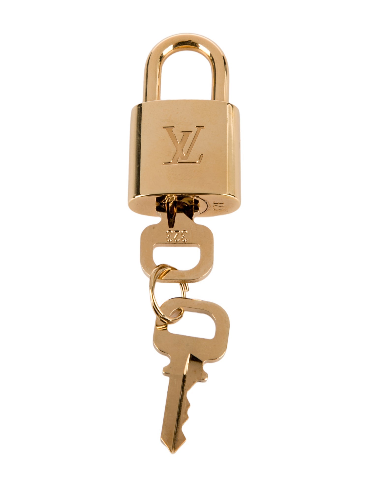 Louis Vuitton Brass Lock & Key Set