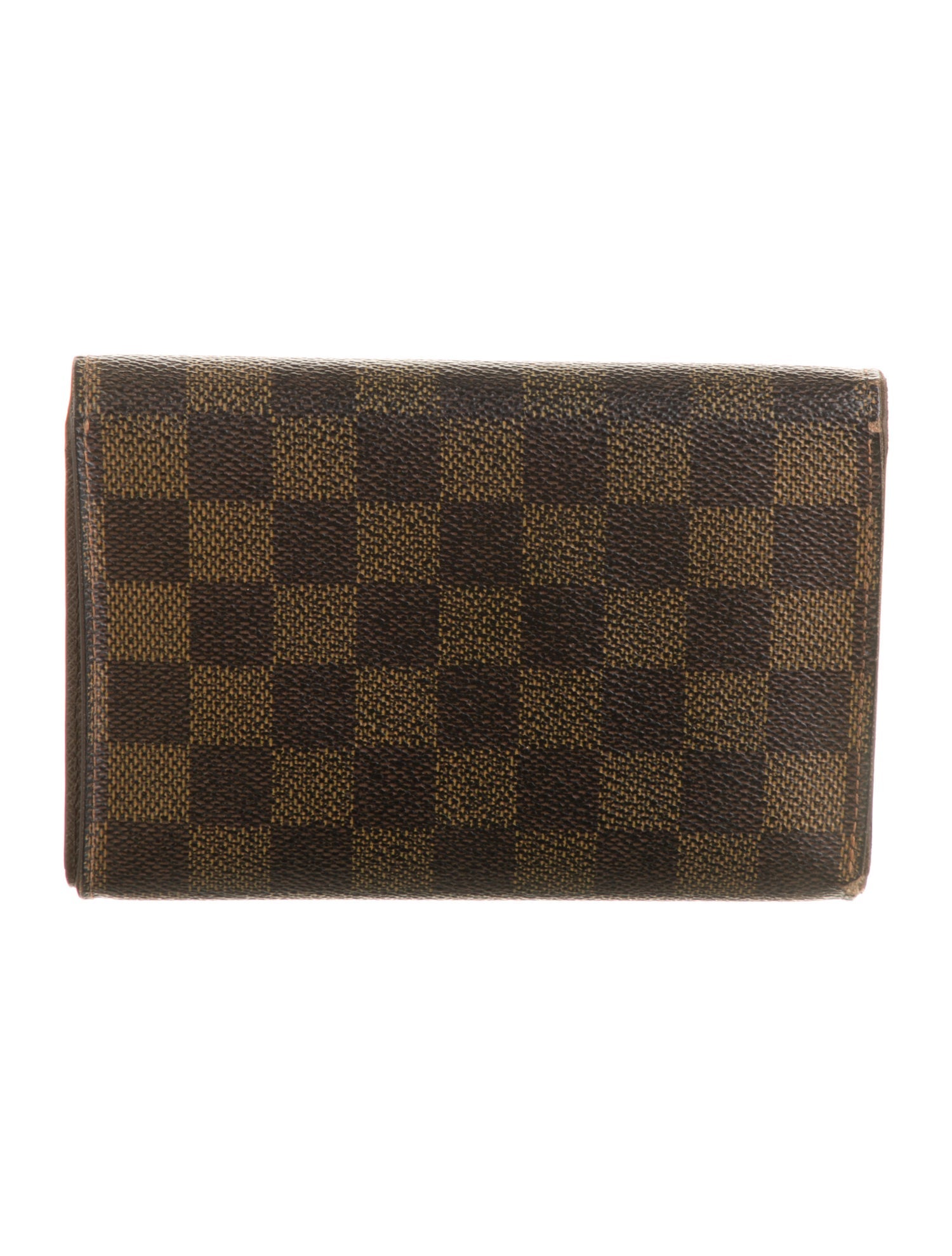 Louis Vuitton Damier Ebene Pattern Coated Canvas Porte-Trésor Étui Papier Wallet