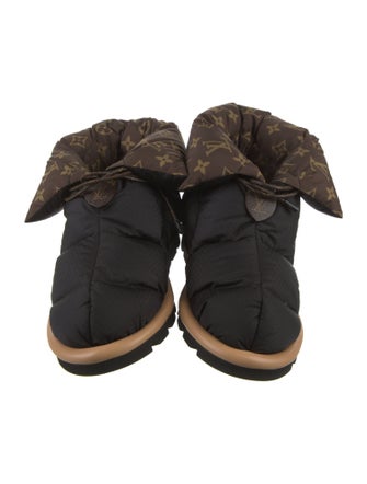 Louis Vuitton LV Monogram Nylon Lace-Up Boots
