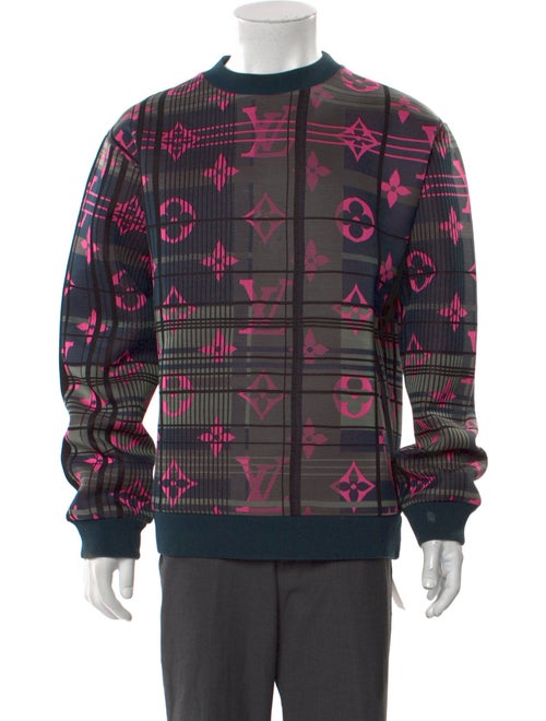 Louis Vuitton Monogram Pattern Crew Neck Sweatshirt