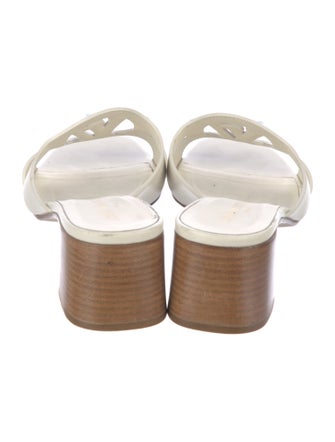 Louis Vuitton Leather Cutout Accent Slides