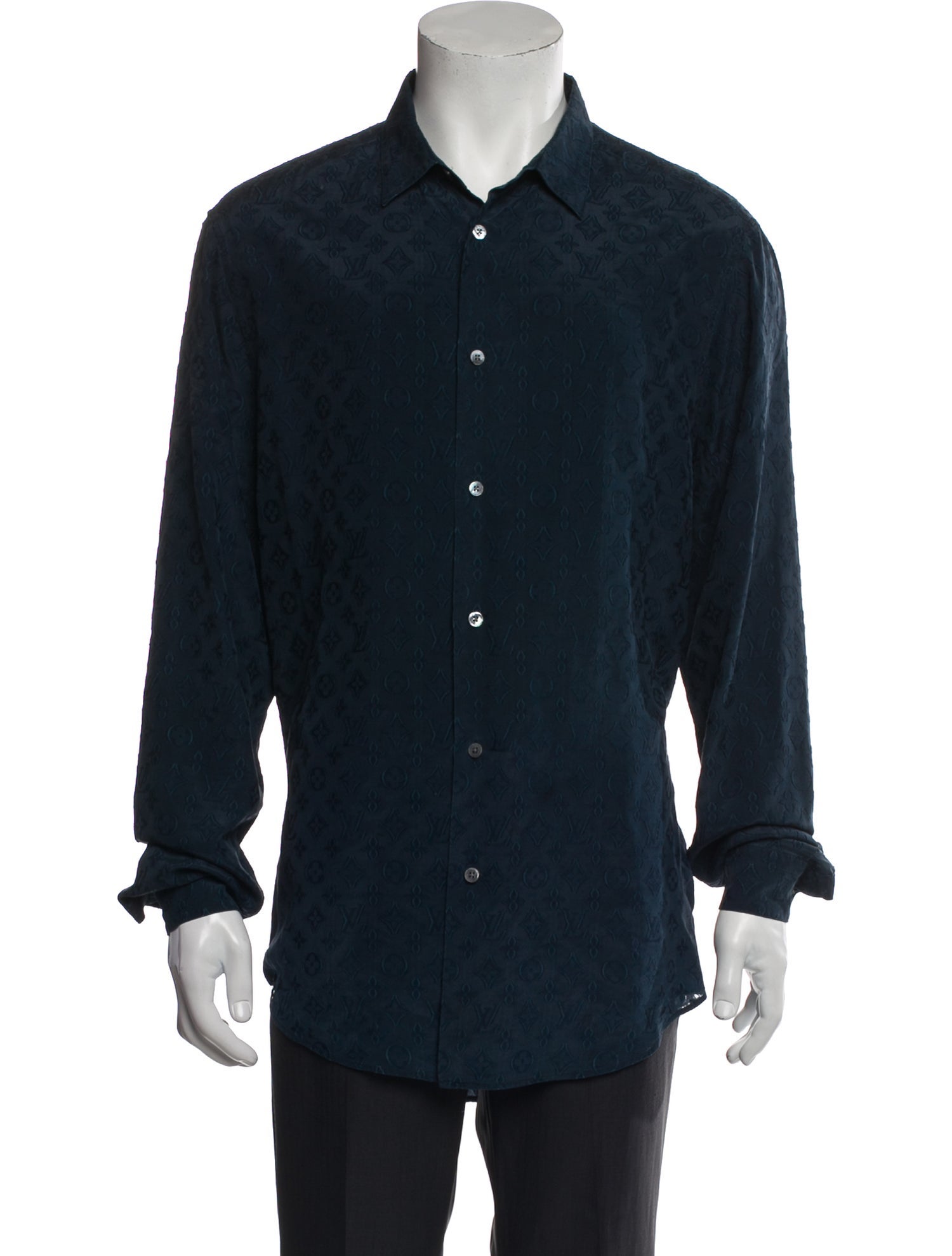 Louis Vuitton Monogram Pattern Long Sleeve Shirt