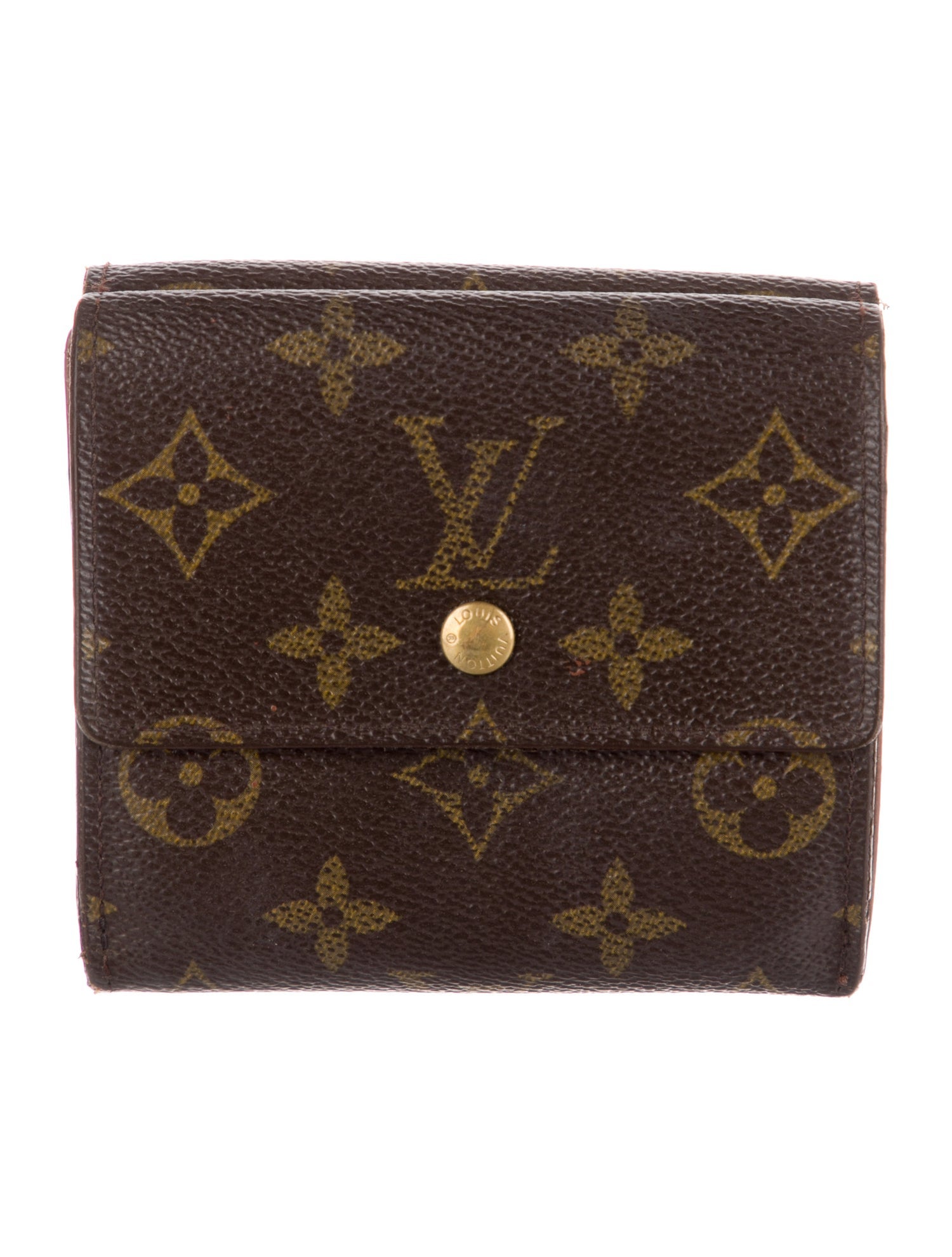 Louis Vuitton LV Monogram Coated Canvas Elise Wallet