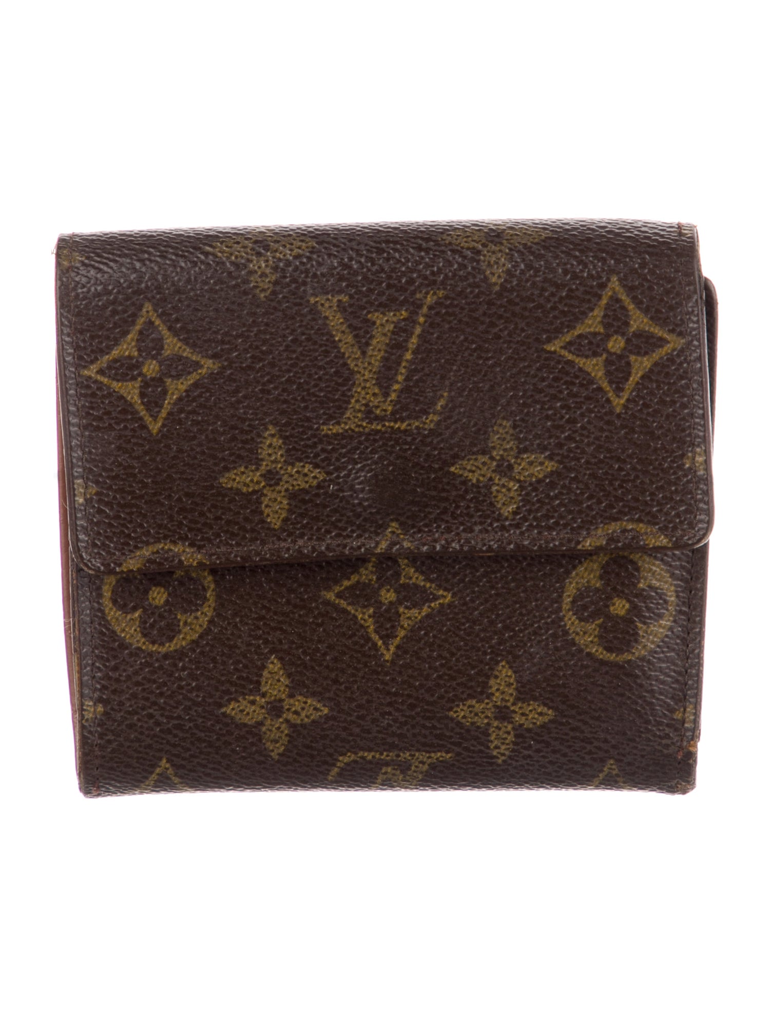 Louis Vuitton LV Monogram Coated Canvas Elise Wallet
