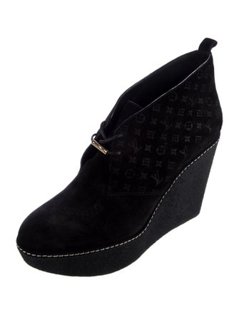 Louis Vuitton LV Monogram Suede Pumps