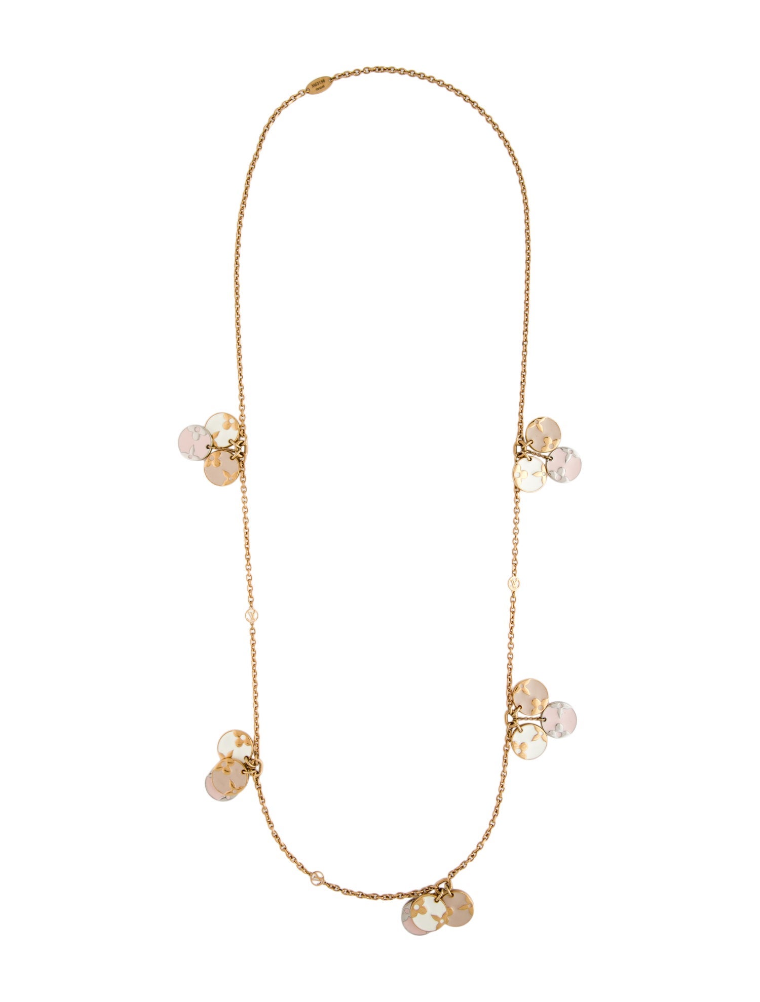 Louis Vuitton Enamel LV Station Charm Necklace