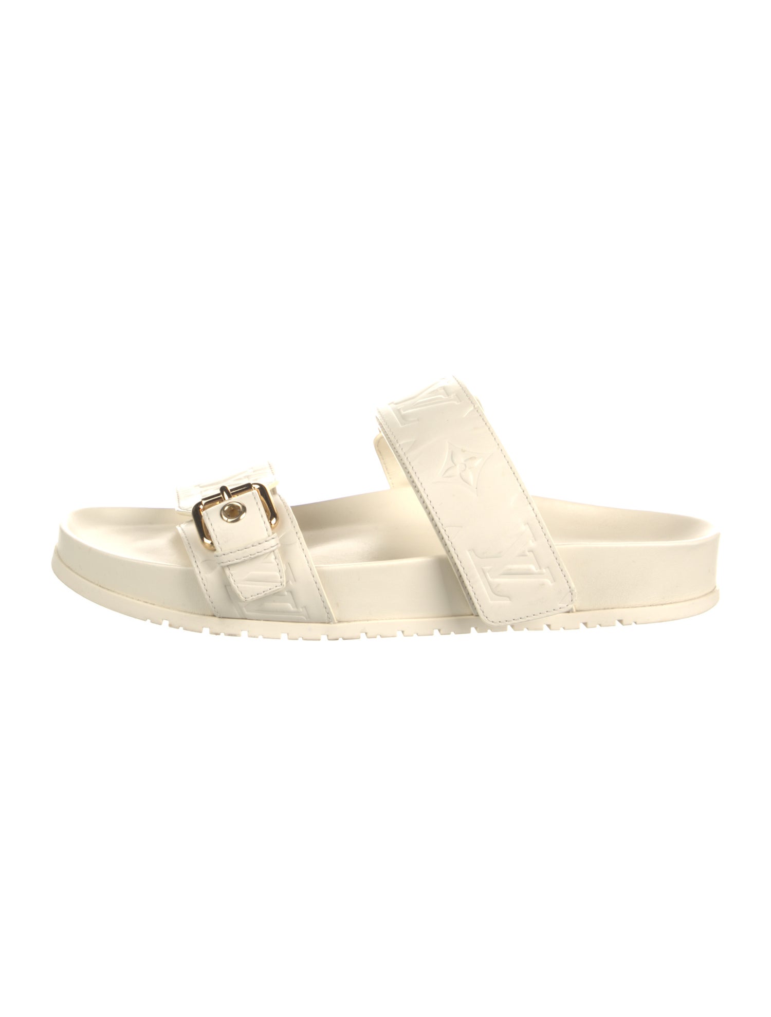 Louis Vuitton LV Monogram Leather Slides