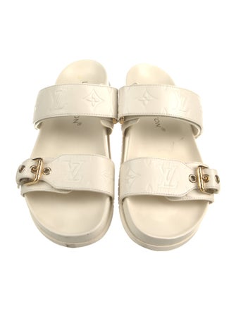 Louis Vuitton LV Monogram Leather Slides
