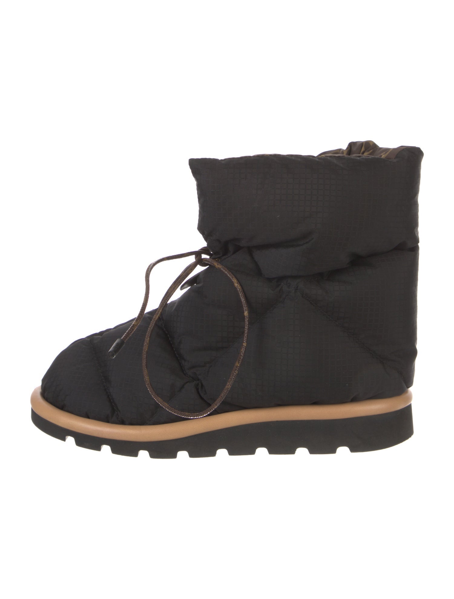 Louis Vuitton Monogram Pattern Nylon Lace-Up Boots
