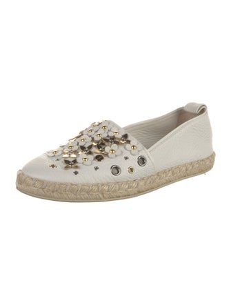 Louis Vuitton Leather Studded Accents Espadrilles