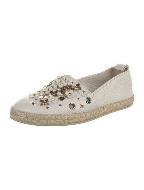 Louis Vuitton Leather Studded Accents Espadrilles