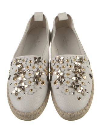 Louis Vuitton Leather Studded Accents Espadrilles