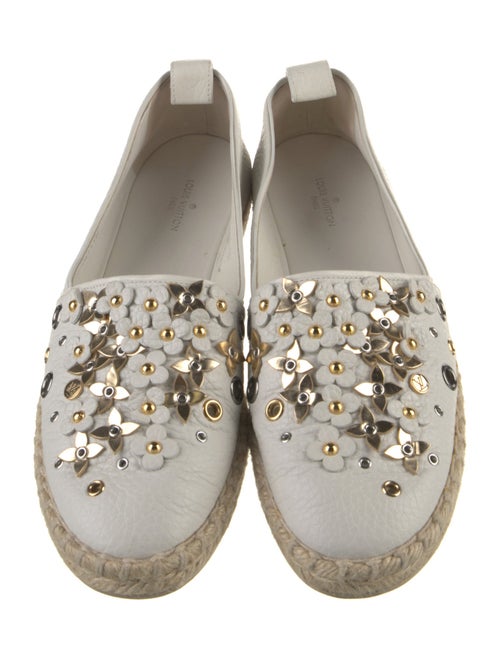 Louis Vuitton Leather Studded Accents Espadrilles