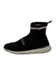 Louis Vuitton Monogram Pattern Embroidered Accent Sock Sneakers