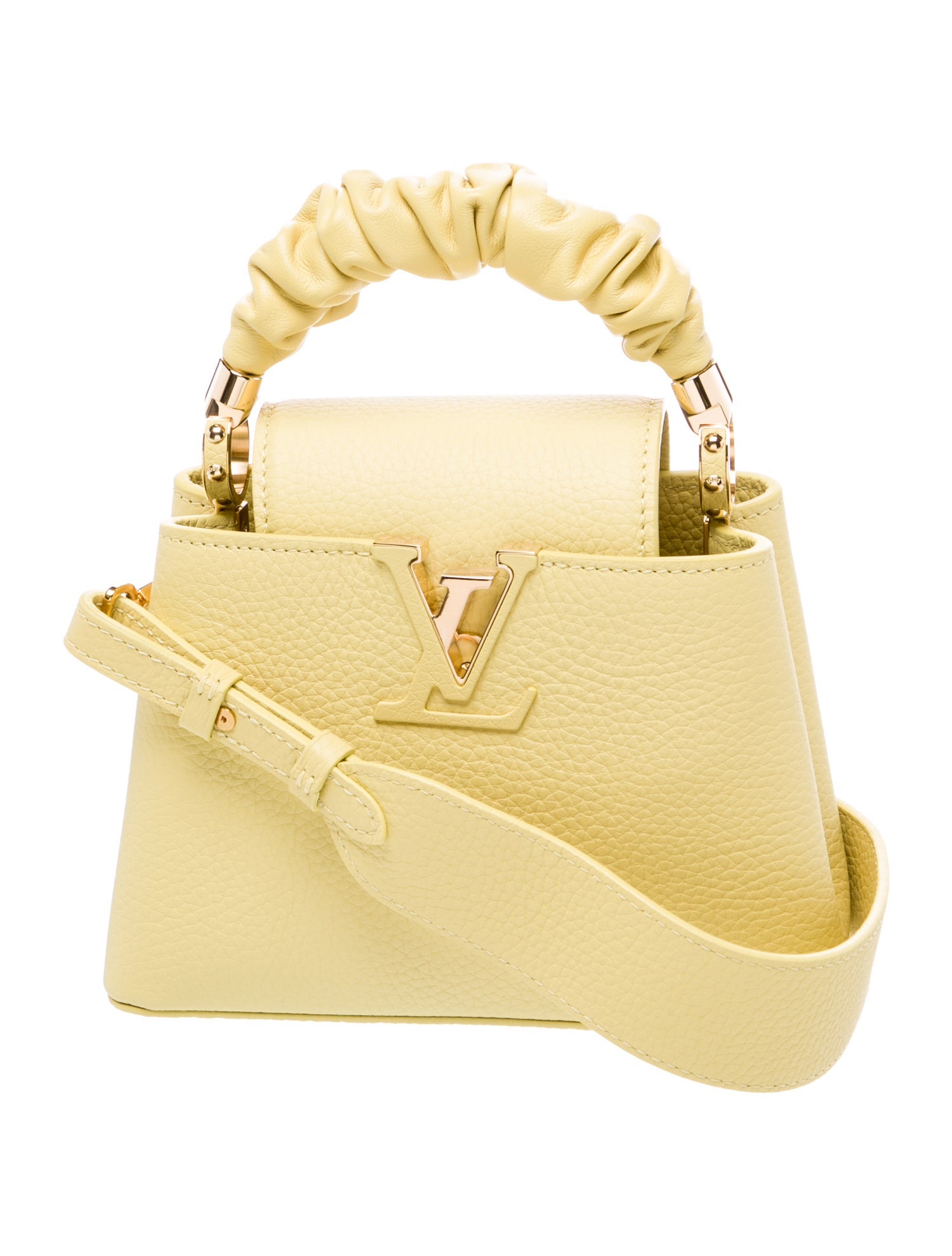 Louis Vuitton Taurillon Leather Scrunchie Capucines Mini