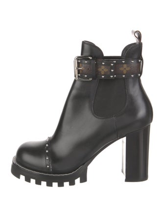 Louis Vuitton Monogram Pattern Leather Boots