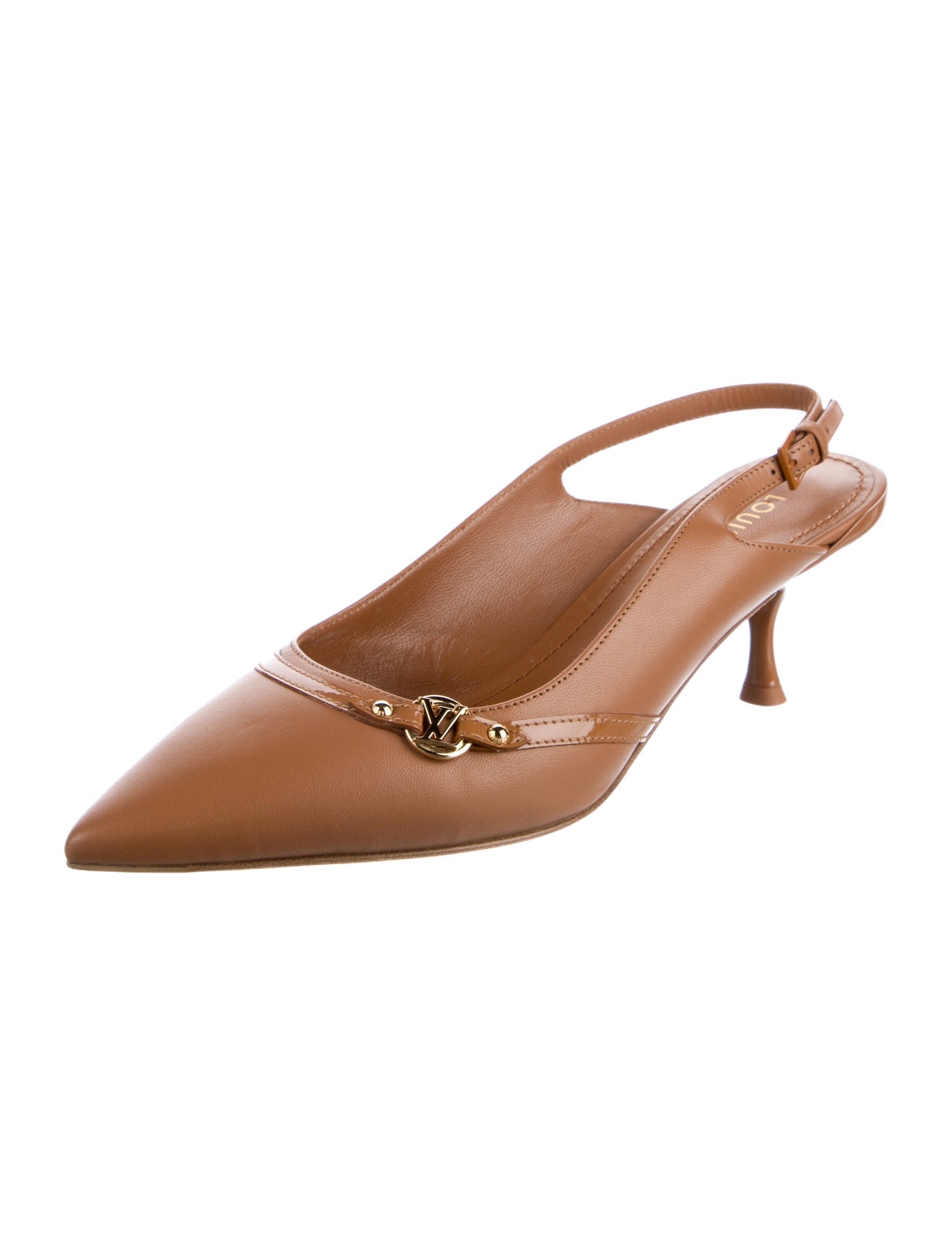 Louis Vuitton 6am Slingback Leather Slingback Pumps
