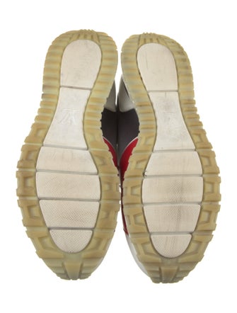 Louis Vuitton Leather Colorblock Pattern Sneakers