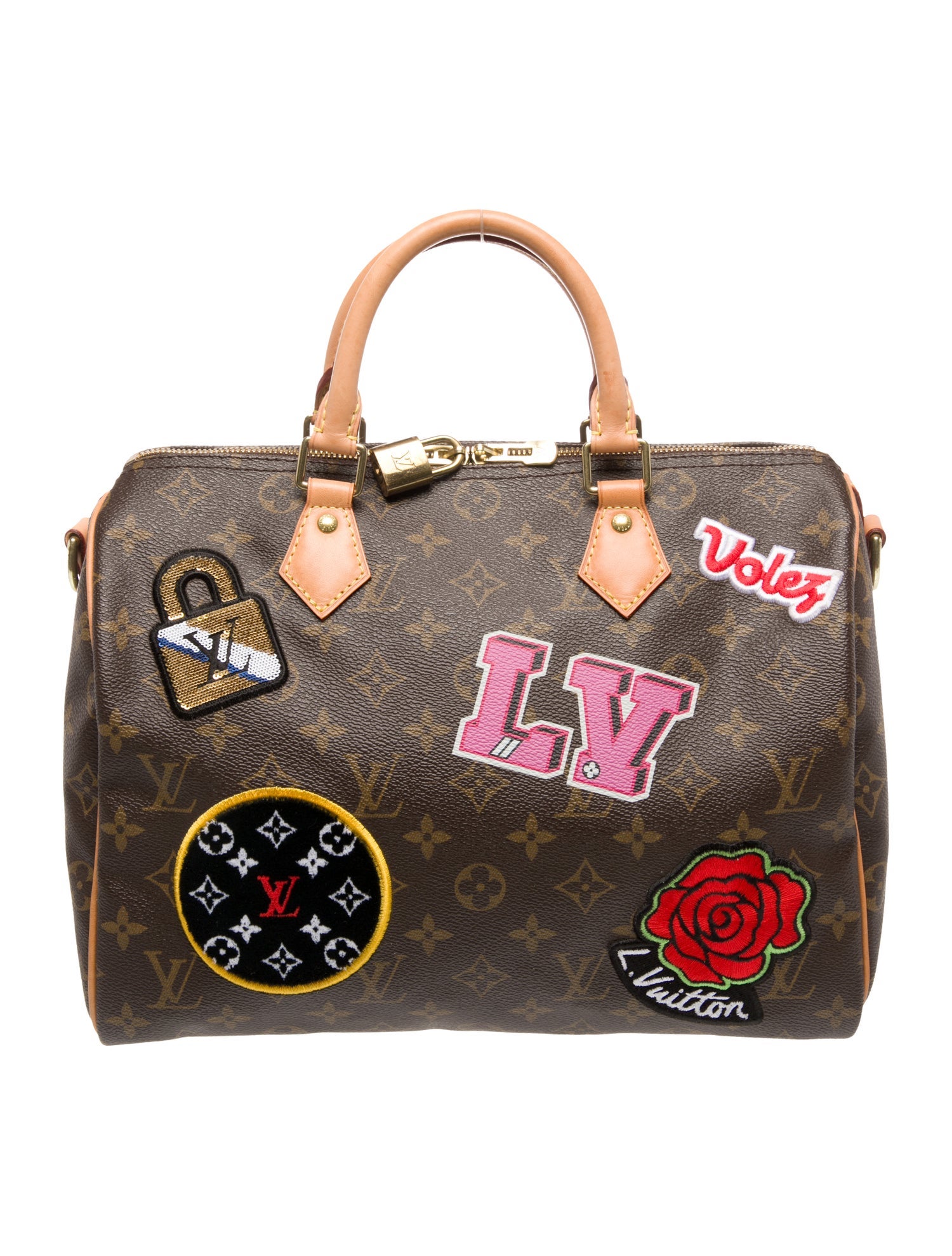 Louis Vuitton Monogram Patches Speedy Bandouliere 30