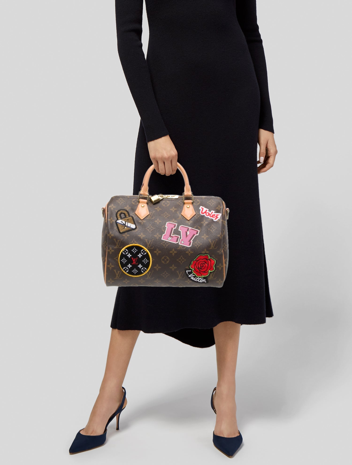 Louis Vuitton Monogram Patches Speedy Bandouliere 30