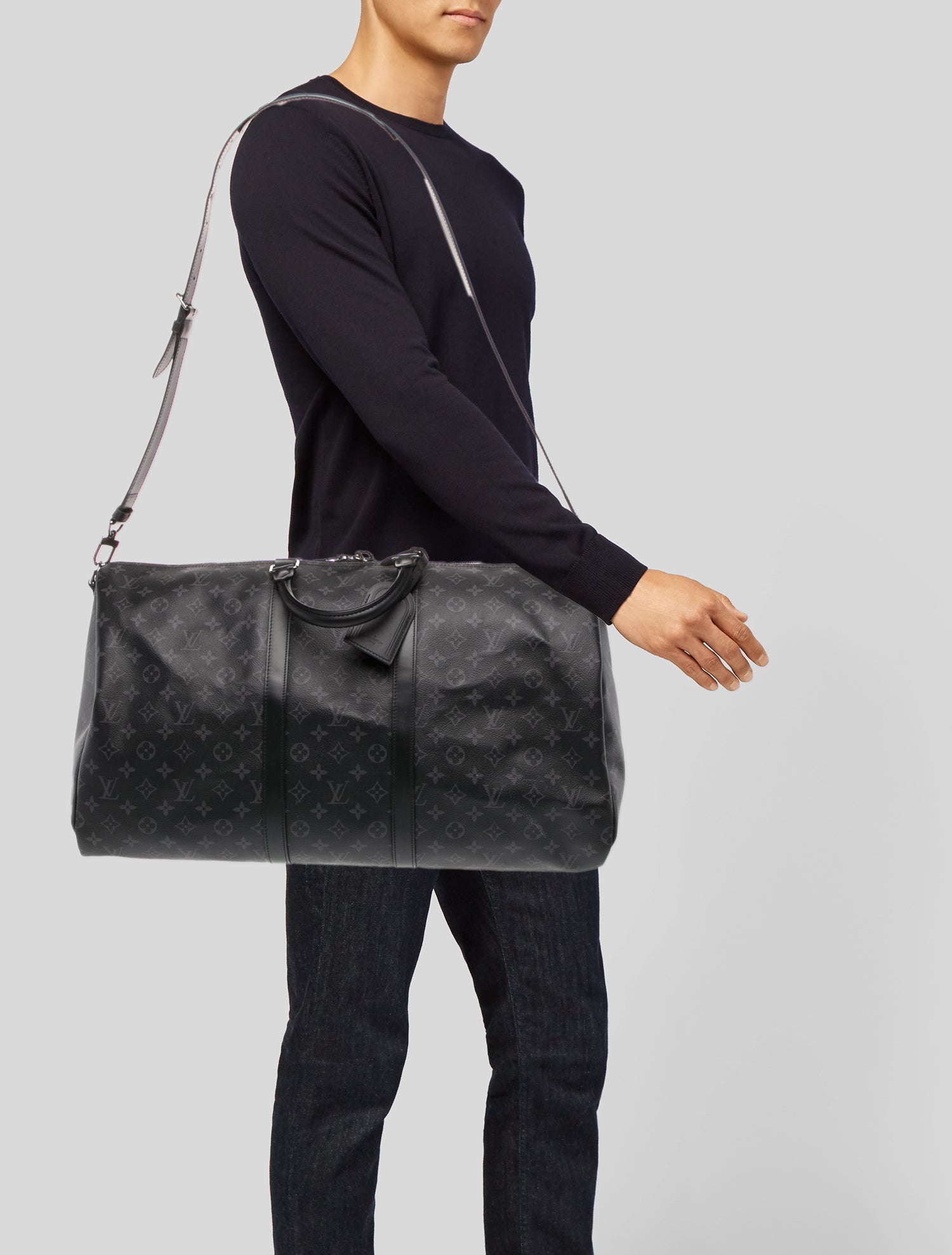 Louis Vuitton Monogram Eclipse Keepall Bandouliere 55
